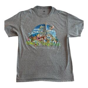 Walt Disney World “Where Dreams Come True” Gray Women's Park Short Sleeve Tee